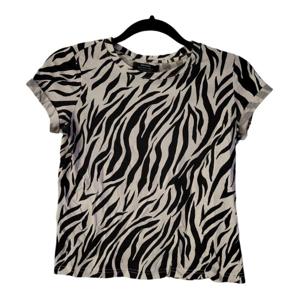 Bershka Zebra Print T-Shirt